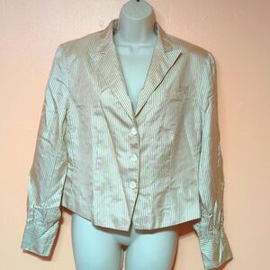 Jones New York Silk Striped Blazer sz 14
